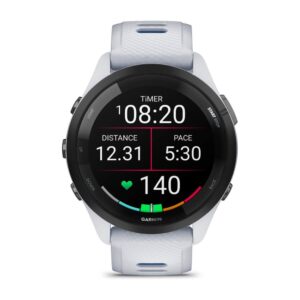 Garmin Forerunner 265 3,3 cm (1.3") AMOLED 46 mm Skaitmeninis 416 x 416 pikseliai Lietimui jautrus ekranas Juoda, Balta „Wi-Fi“ GPS (palydovinis) - Image 2