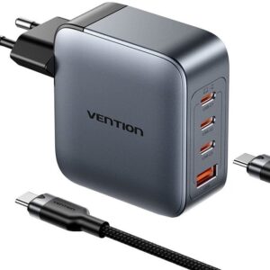 Vention 100 W įkroviklis 1xUSB-A 3xUSB-C + kabelis - Image 2