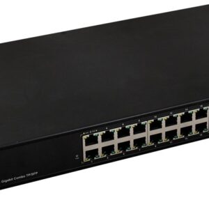 PULSAR SF116 tinklo komutatorius Valdomas Fast Ethernet (10/100) Maitinimas per Eternetą (PoE) 1U Juoda