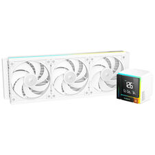 Sudokoo Energlo 360 AiO-Wasserkühlung, LCD-Display, ARGB - 360mm, baltos spalvos