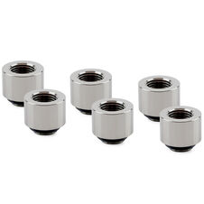 Thermal Grizzly DeltaMate Extender Fitting - MF14, Gloss nickel, 6er-Pack