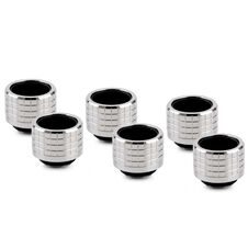 Thermal Grizzly DeltaMate Kompressions-Fitting, Messing - Gloss Nickel, HT16, 6er-Pack