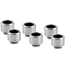 Thermal Grizzly DeltaMate Kompressions-Fitting, Messing - Gloss Nickel, HT14, 6er-Pack