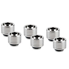 Thermal Grizzly DeltaMate Kompressions-Fitting, Messing - Gloss Nickel, ST13, 6er-Pack