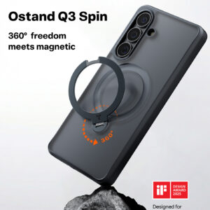 Torras Ostand Q3 Spin, obsidian black - Samsung Galaxy S26+ - Image 9