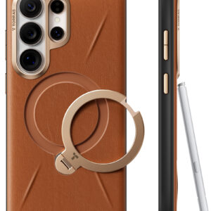 Torras Ostand Q3 VegSkin, amber brown - Samsung Galaxy S26 Ultra