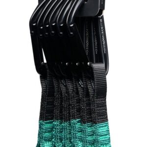 Black Diamond HotForge Hybrid Quickpack Fiksuojamasis karabinas D formos Aliuminis Žalia 6 vnt
