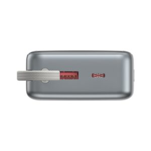 Gembird PB20-PD65-LCD-01 Greito įkrovimo išorinė baterija su integruotais laidais, 65 W, 20000 mAh, juoda - Image 2