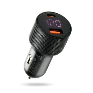 Automobilinis įkroviklis everActive CC-50Q su USB QC3.0 prievadu ir USB-C PD 75 W