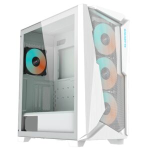 GIGABYTE C301 GLASS WHITE kompiuterio korpusas „Midi Tower“ Balta