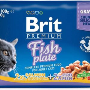 BRIT Premium Cat Fish Plate - drėgno kačių ėdalo - 4x100g