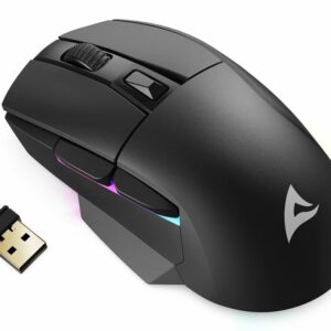 Sharkoon SGM50W kompiuterio pelė Žaidimams Dešinės rankos RF Wireless + USB Type-A Optinis 6400 DPI - Image 2