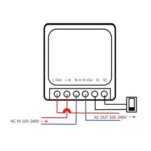 Įleidžiamas „GreenBlue“ WiFi relė, „Android“/„iOS“/„Alexa“/„Google Home“, 100–240 V kintamosios srovės, 50/60 Hz, maks. 16 A, skirtas 150 W LED lempoms, GB739 - Image 2