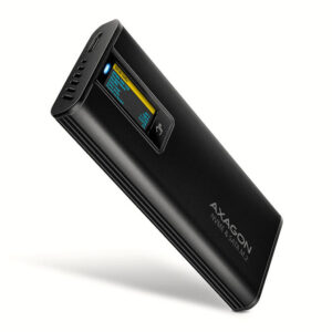 AXAAXAGON EEM2-SD2 external M.2/SATA enclosure, with display, 10Gbit/s - black