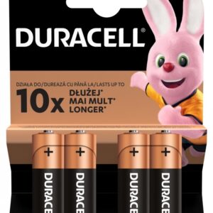Elementai Duracell AA (LR6/MN1500) 1,5V, šarminiai, 4 vnt
