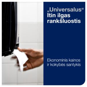 Popieriniai rankšluosčiai Tork Soft Universal H1 (290059), 1sluoksnis, baltos spalvos, 280m, 1142 lapeliai - Image 4