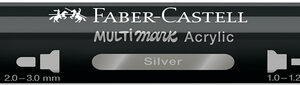 Akrilinis žymeklis Faber-Castell Multimark SP, sidabrinė spalva 251 - Image 2