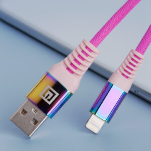 Laidas REAL-EL MFI USB A - Lightning Rainbow 1m, vaivorykštės spalvos - Image 9