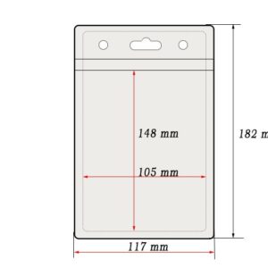 Dėklas vardinei kortelei 4076V, 105x148mm, vertikalus, skaidrus
