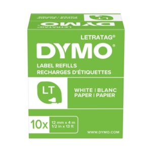 Etikečių juostelė Dymo, Letratag, 12mmx4m, popierinė - Image 3