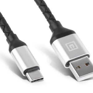 Laidas REAL-EL Premium USB A - C tipo, odinis, juodos spalvos, 1 m, odinis - Image 4