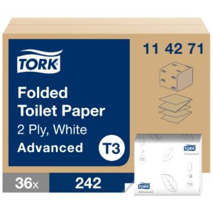 Tualetinis popierius Tork Advanced T3, 114277, 2 sluoksniai, 252 lapelių, baltos spalvos, 1vnt - Image 2
