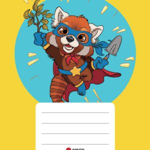 Super herojės sąsiuvinis, 12 lapų, linijomis