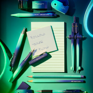 Harilik pliiats Faber-Castell Grip Flow Edition Buzzing Blue 2tk/bl - Image 3
