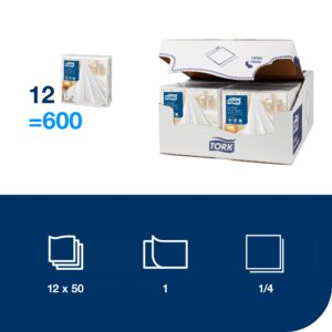 Servetėlės Tork LinStyle (478711), vakarienės, 1 sluoksnis, 50vnt., baltos spalvos - Image 2