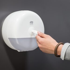 Laikiklis tualetiniam popieriui Tork Smart One Mini T9 (681000), baltos spalvos, plastikinis - Image 8