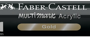 Akrilinis žymeklis Faber-Castell Multimark SP, auksinė spalva 250 - Image 1