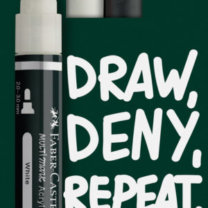 Akrilinių žymeklių rinkinys Faber-Castell Multimark juodas/baltas