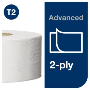 Tualetinis popierius Tork Advanced Jumbo Mini T2, 120280, 2 sluoksniai, 170m, 850 lapelių, baltos spalvos, 1vnt - Image 3