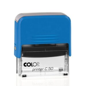 Antspaudas Colop Printer C50. Mėlynas korpusas