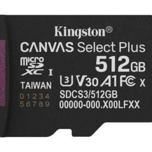 ATMINTIES KORTELĖ MICRO SDXC 512GB UHS-I/SDCS3/512GBSP KINGSTON