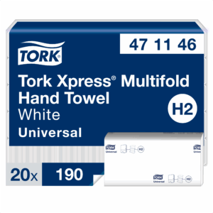 Servetėlės Tork Xpress Multifold Universal H2 (471146), 2 sluoksniai, 190vnt., baltos spalvos (EKO) - Image 1