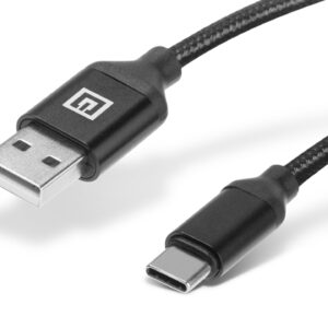 Laidas REAL-EL Premium USB A - C tipo, audinio, juodos spalvos, 2 m, tekstilinis - Image 4
