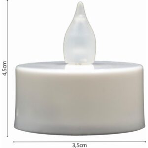 ZESTAW 4 ŚWIECZEK TEA LIGHT LED TIMER BIAŁY 840964 - Image 6