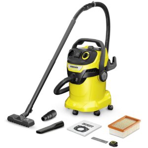 Vacuum Cleaner|KARCHER|Input power 1200 W|Dust capacity 25 L|Drum vacuum|Cleaning type Dry&wet|Dust container Dust bag|Colour Black/Yellow|1.628-317.0