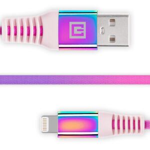 Laidas REAL-EL MFI USB A - Lightning Rainbow 1m, vaivorykštės spalvos - Image 6