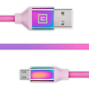 Laidas REAL-EL Premium USB A - Micro USB Rainbow 1m, vaivorykštės spalvos - Image 6