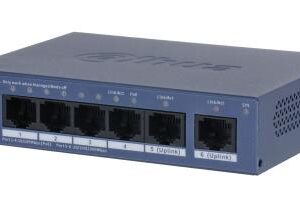 Switch|DAHUA|CS4006-4ET2GT-36|Switch type Managed|Switch layer L2|Form factor Desktop/Wall-Mounting|6xRJ-45 ports|RJ-45 Ports Type Gigabit Ethernet (10/100/1000)|4xFast Ethernet (copper) ports quantity|2xGigabit Ethernet (copper) ports quantity|Power over Ethernet (PoE) Yes|4xPower over Ethernet (PoE) ports quantity|Total Power over Ethernet (PoE) budget 36 W|CS4006-4ET2GT-36