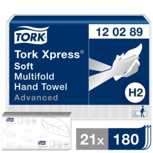 Servetėlės Tork Multifold Advanced Soft H2 (120398), 2 sluoksniai, baltos spalvos, 180 lapelių - Image 2