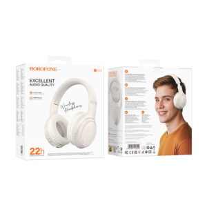 Borofone ausinės nauszne BO29 Fascinador bluetooth baltos spalvos - Image 4