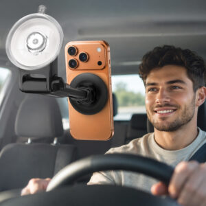 Blavec automobilinis telefono laikiklis BHC-06A 15W magnetinis su belaidžiu įkrovimu ir aktyviu aušinimu BHC06A-MWIB) juodos spalvos - Image 6