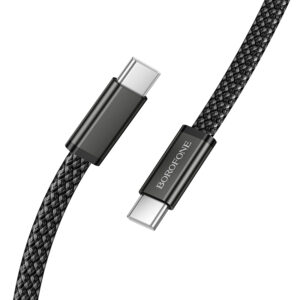 Borofone Kabel BX124 Peace - Typ C į Typ C - PD 60W 1 m. juodos spalvos - Image 3