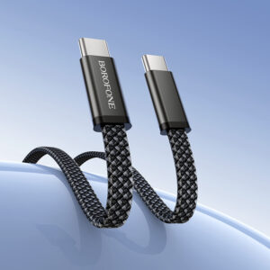 Borofone Kabel BX124 Peace - Typ C į Typ C - PD 60W 1 m. juodos spalvos - Image 6