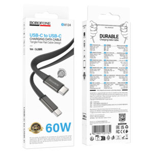 Borofone Kabel BX124 Peace - Typ C į Typ C - PD 60W 1 m. juodos spalvos - Image 8