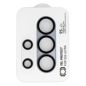 Grūdintas stiklas Tel Protect 95% AR+AF Full Metal Camera Protector į aparat skirtas Samsung Galaxy S26 Ultra žydra (island) - Image 2
