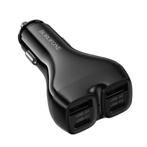 Borofone automobilinis įkroviklis BZ35 Leader - 2 x Typ C + 2 x USB - PD 30W juodos spalvos - Image 2